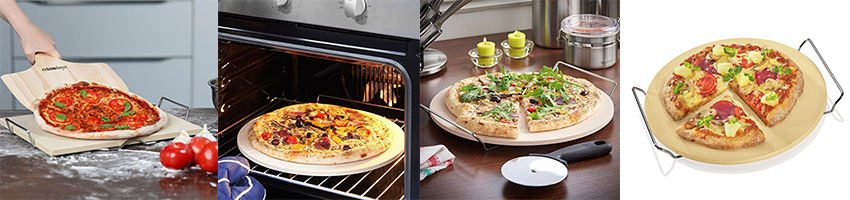 Cordierite Pizza Stone Set di pietra per pizza professionale forno Pizza Stone Nome del prodotto Pietra per pizza per barbecue Pane o Muffin Perfetto per cuocere Pizza Pizza Paddle e Cutter 
